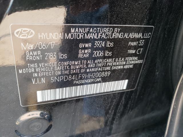 Photo 9 VIN: 5NPD84LF9HH200889 - HYUNDAI ELANTRA SE 