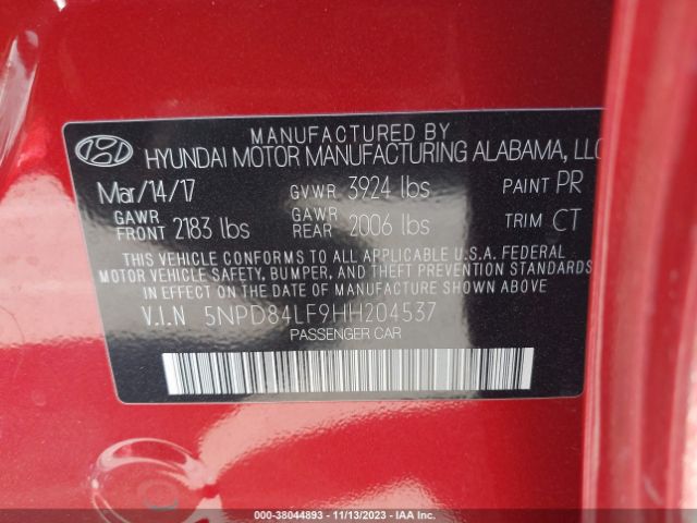 Photo 8 VIN: 5NPD84LF9HH204537 - HYUNDAI ELANTRA 