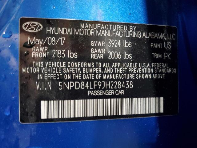 Photo 12 VIN: 5NPD84LF9JH228438 - HYUNDAI ELANTRA 