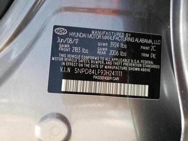 Photo 12 VIN: 5NPD84LF9JH241111 - HYUNDAI ELANTRA SE 