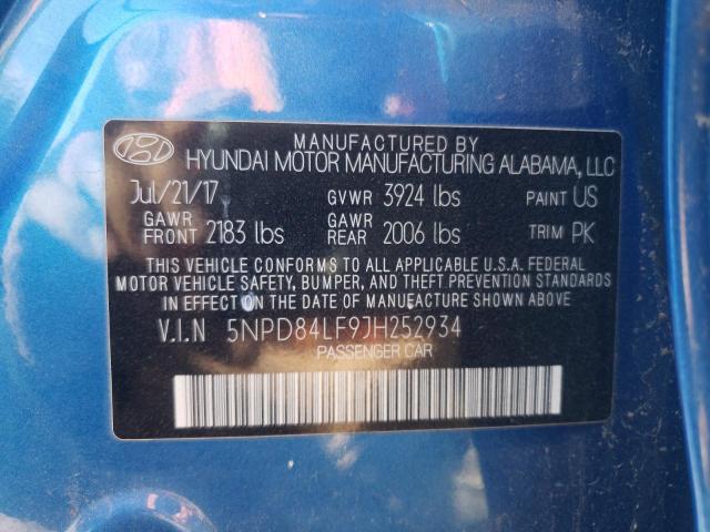 Photo 12 VIN: 5NPD84LF9JH252934 - HYUNDAI ELANTRA SE 