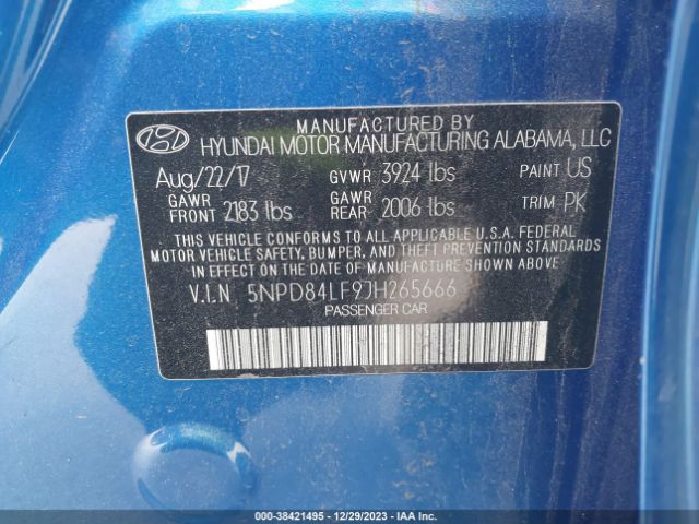 Photo 8 VIN: 5NPD84LF9JH265666 - HYUNDAI ELANTRA 