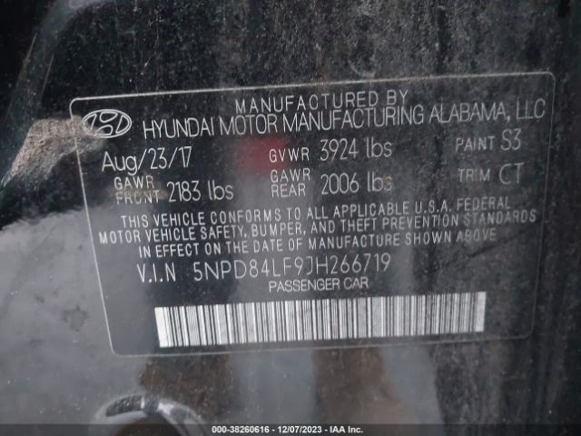 Photo 8 VIN: 5NPD84LF9JH266719 - HYUNDAI ELANTRA 