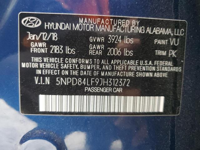 Photo 11 VIN: 5NPD84LF9JH312372 - HYUNDAI ELANTRA SE 