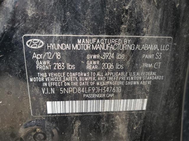 Photo 9 VIN: 5NPD84LF9JH347610 - HYUNDAI ELANTRA SE 