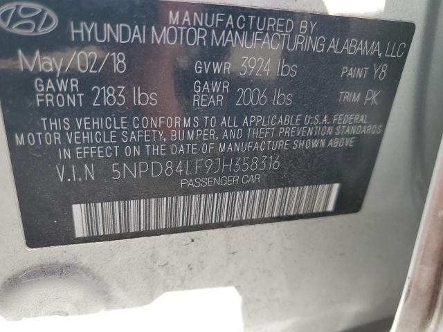 Photo 11 VIN: 5NPD84LF9JH358316 - HYUNDAI ELANTRA 