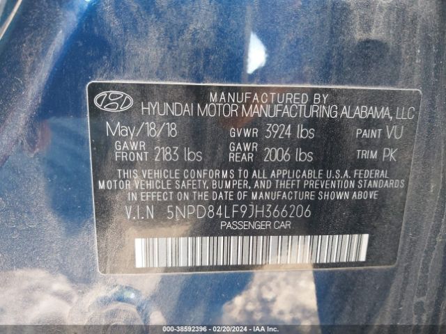 Photo 8 VIN: 5NPD84LF9JH366206 - HYUNDAI ELANTRA 