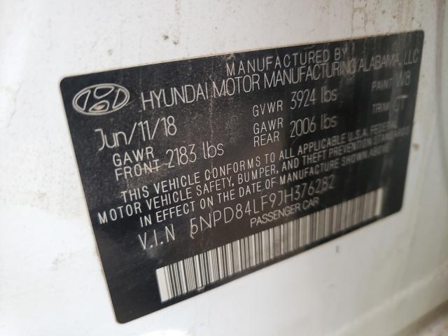 Photo 9 VIN: 5NPD84LF9JH376282 - HYUNDAI ELANTRA SE 