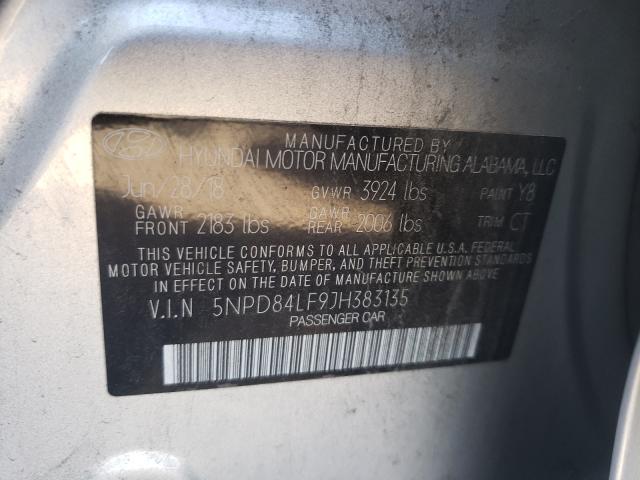 Photo 9 VIN: 5NPD84LF9JH383135 - HYUNDAI ELANTRA SE 