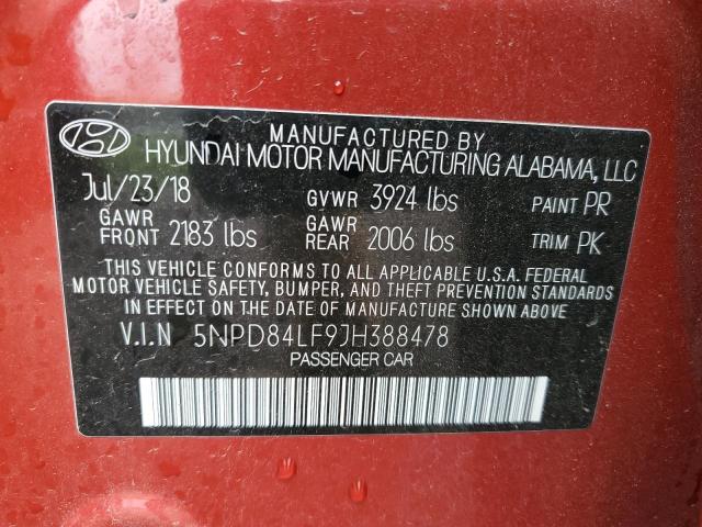 Photo 11 VIN: 5NPD84LF9JH388478 - HYUNDAI ELANTRA SE 