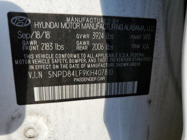 Photo 12 VIN: 5NPD84LF9KH407810 - HYUNDAI ELANTRA 