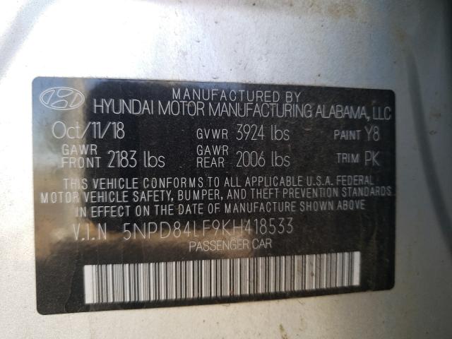 Photo 9 VIN: 5NPD84LF9KH418533 - HYUNDAI ELANTRA SE 