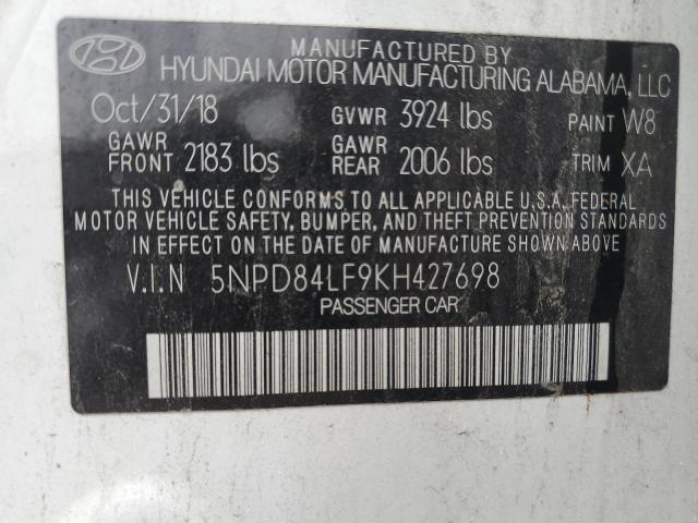 Photo 11 VIN: 5NPD84LF9KH427698 - HYUNDAI ELANTRA SE 