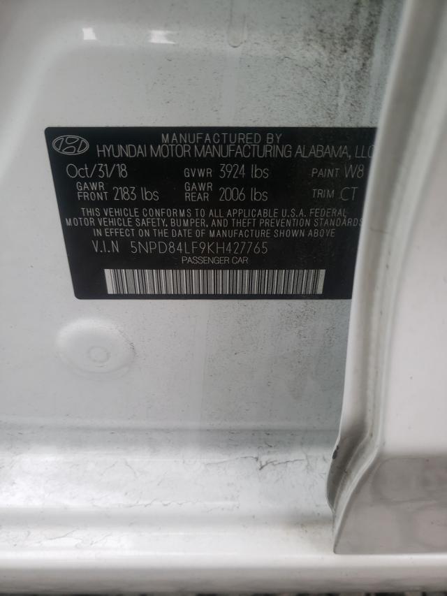 Photo 9 VIN: 5NPD84LF9KH427765 - HYUNDAI ELANTRA 