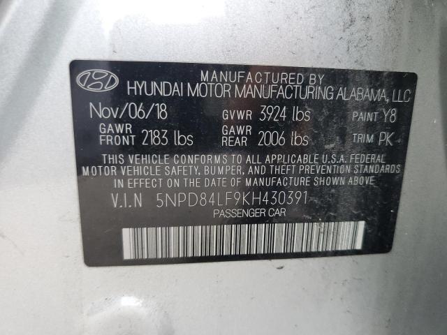 Photo 9 VIN: 5NPD84LF9KH430391 - HYUNDAI ELANTRA SE 