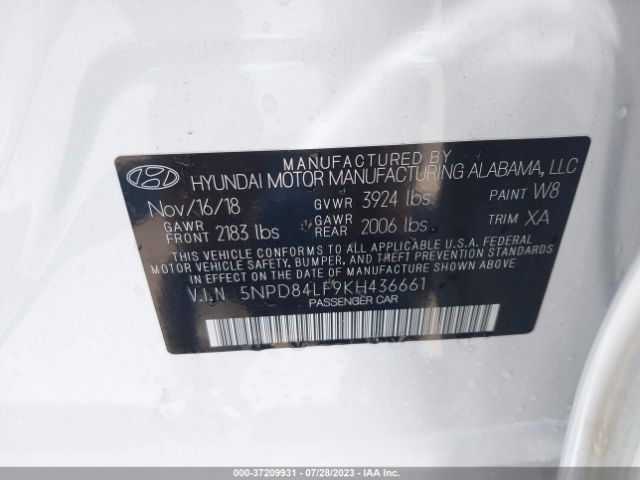 Photo 8 VIN: 5NPD84LF9KH436661 - HYUNDAI ELANTRA 