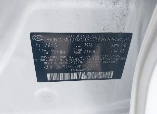 Photo 8 VIN: 5NPD84LF9KH437003 - HYUNDAI ELANTRA 