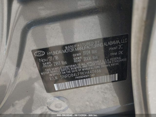 Photo 8 VIN: 5NPD84LF9KH440466 - HYUNDAI ELANTRA 