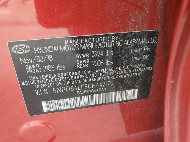 Photo 12 VIN: 5NPD84LF9KH442170 - HYUNDAI ELANTRA SE 