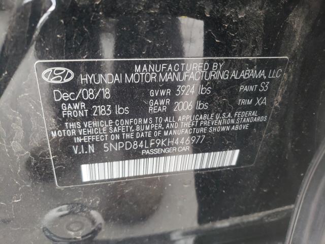 Photo 9 VIN: 5NPD84LF9KH446977 - HYUNDAI ELANTRA SE 