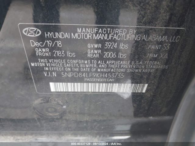 Photo 8 VIN: 5NPD84LF9KH453735 - HYUNDAI ELANTRA 