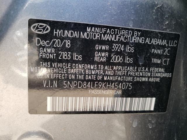 Photo 9 VIN: 5NPD84LF9KH454075 - HYUNDAI ELANTRA SE 