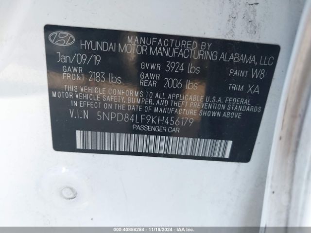 Photo 8 VIN: 5NPD84LF9KH456179 - HYUNDAI ELANTRA 