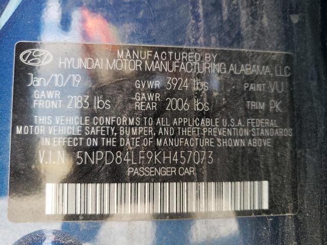 Photo 9 VIN: 5NPD84LF9KH457073 - HYUNDAI ELANTRA SE 