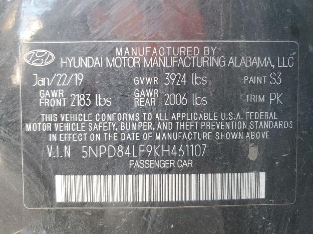 Photo 12 VIN: 5NPD84LF9KH461107 - HYUNDAI ELANTRA SE 