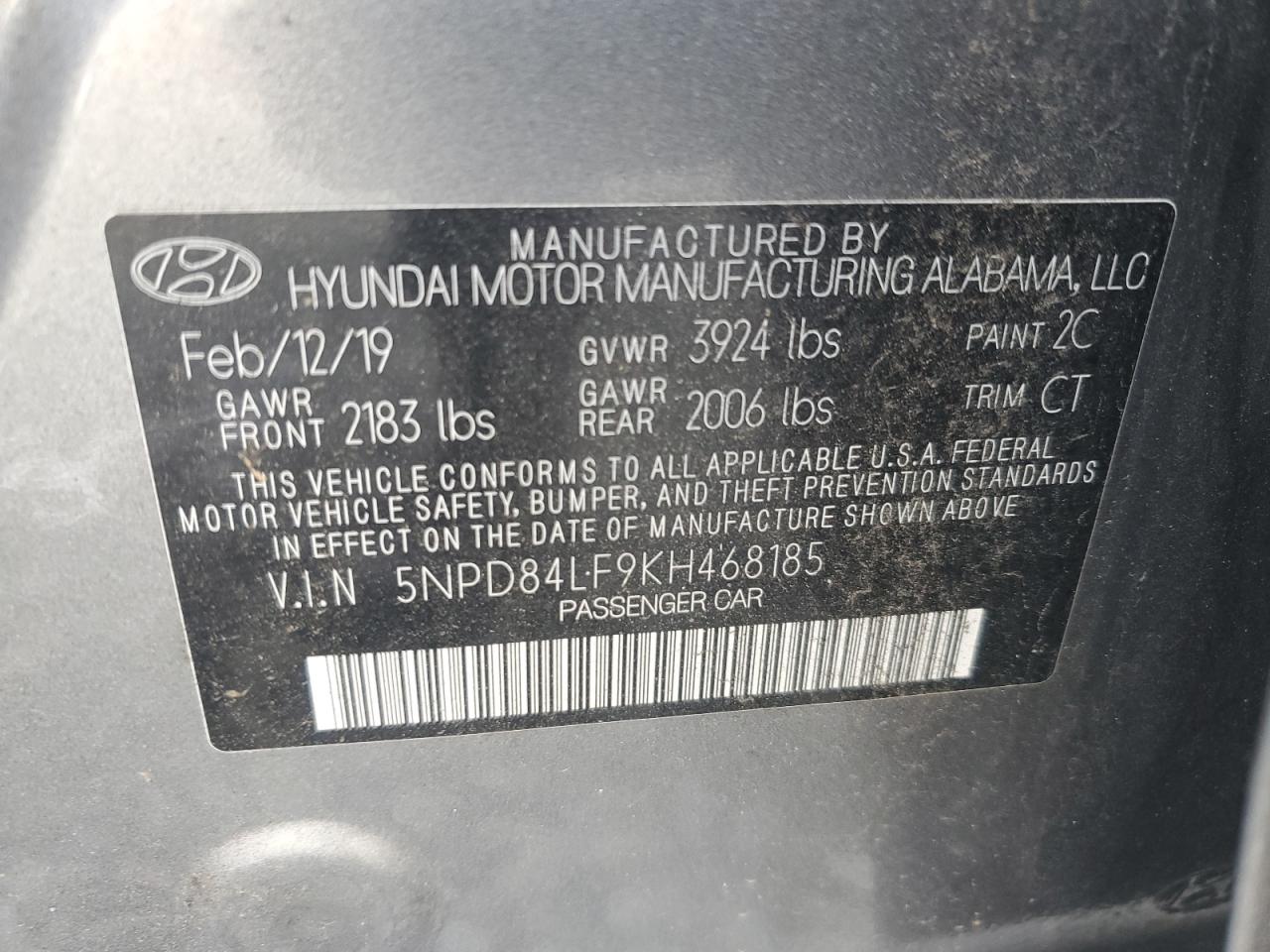 Photo 11 VIN: 5NPD84LF9KH468185 - HYUNDAI ELANTRA 