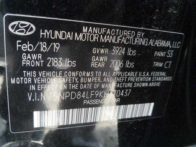 Photo 9 VIN: 5NPD84LF9KH470437 - HYUNDAI ELANTRA SE 