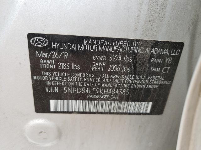 Photo 9 VIN: 5NPD84LF9KH484385 - HYUNDAI ELANTRA SE 