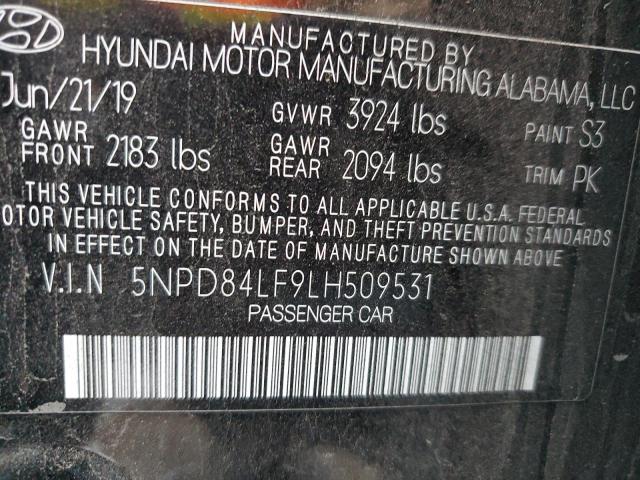 Photo 12 VIN: 5NPD84LF9LH509531 - HYUNDAI ELANTRA SE 