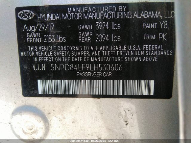 Photo 8 VIN: 5NPD84LF9LH530606 - HYUNDAI ELANTRA 