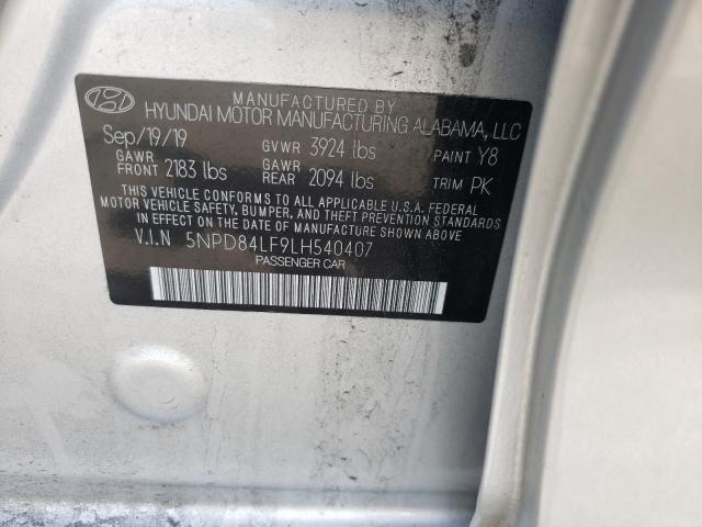 Photo 9 VIN: 5NPD84LF9LH540407 - HYUNDAI ELANTRA SE 