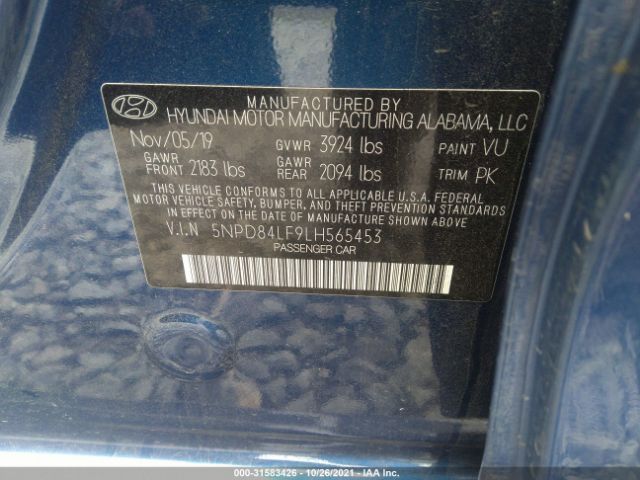 Photo 8 VIN: 5NPD84LF9LH565453 - HYUNDAI ELANTRA 