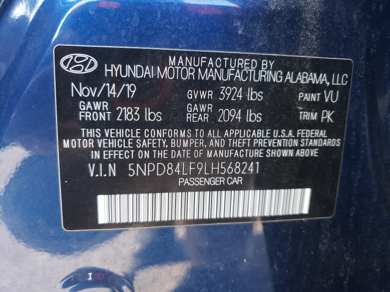 Photo 9 VIN: 5NPD84LF9LH568241 - HYUNDAI ELANTRA SE 