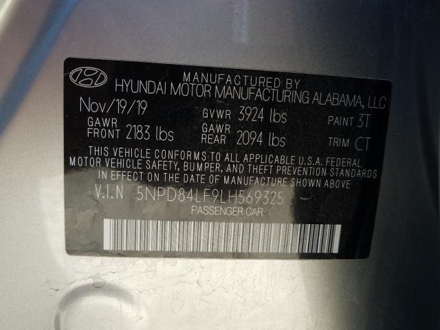 Photo 9 VIN: 5NPD84LF9LH569325 - HYUNDAI ELANTRA SE 