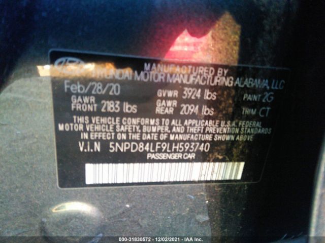 Photo 8 VIN: 5NPD84LF9LH593740 - HYUNDAI ELANTRA 