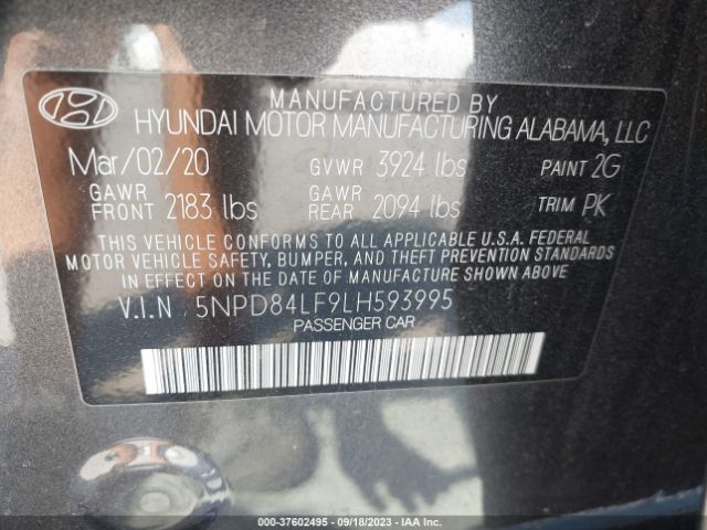 Photo 8 VIN: 5NPD84LF9LH593995 - HYUNDAI ELANTRA 