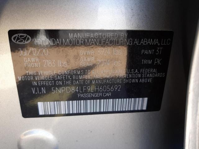 Photo 9 VIN: 5NPD84LF9LH605692 - HYUNDAI ELANTRA SE 