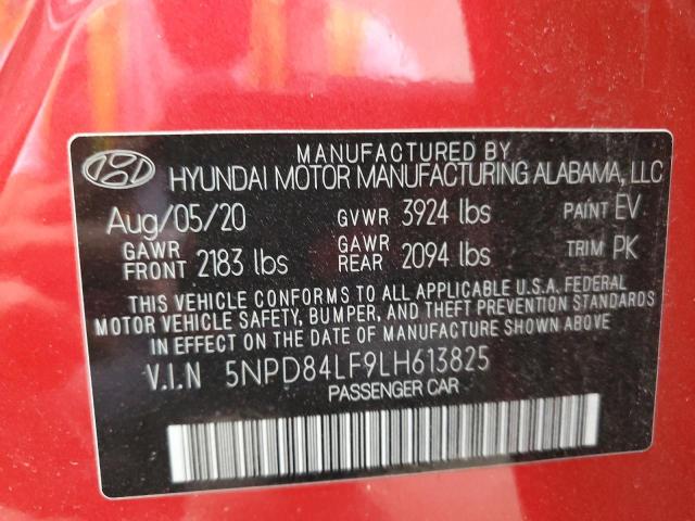 Photo 12 VIN: 5NPD84LF9LH613825 - HYUNDAI ELANTRA 