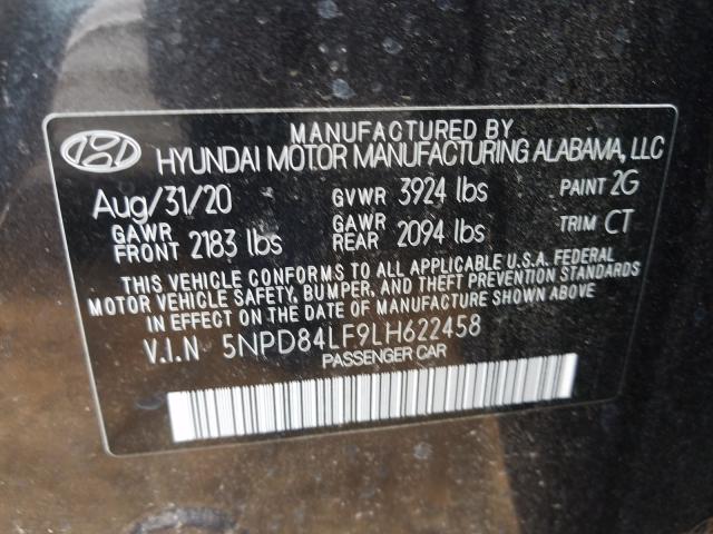 Photo 9 VIN: 5NPD84LF9LH622458 - HYUNDAI ELANTRA SE 