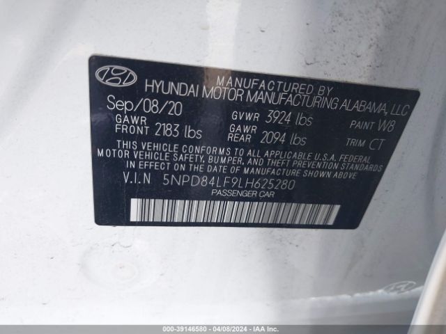 Photo 8 VIN: 5NPD84LF9LH625280 - HYUNDAI ELANTRA 