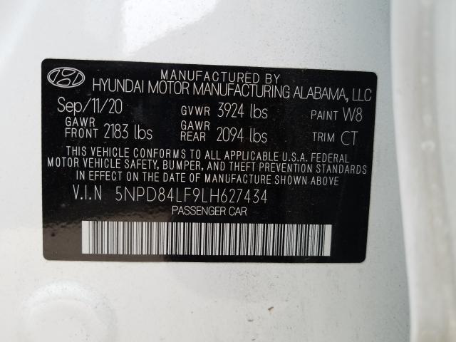 Photo 9 VIN: 5NPD84LF9LH627434 - HYUNDAI ELANTRA SE 