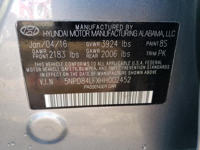 Photo 9 VIN: 5NPD84LFXHH002452 - HYUNDAI ELANTRA SE 