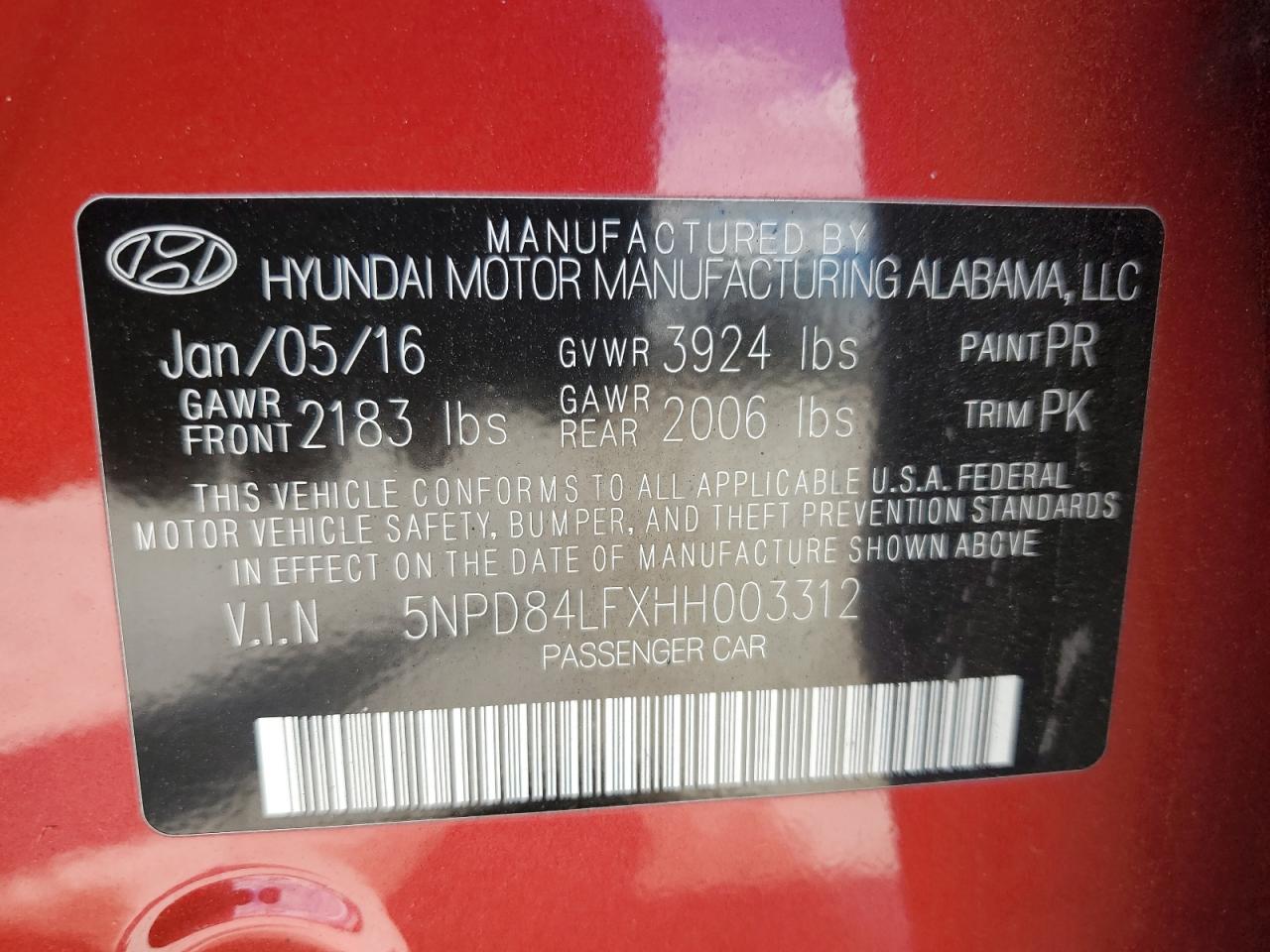 Photo 11 VIN: 5NPD84LFXHH003312 - HYUNDAI ELANTRA 