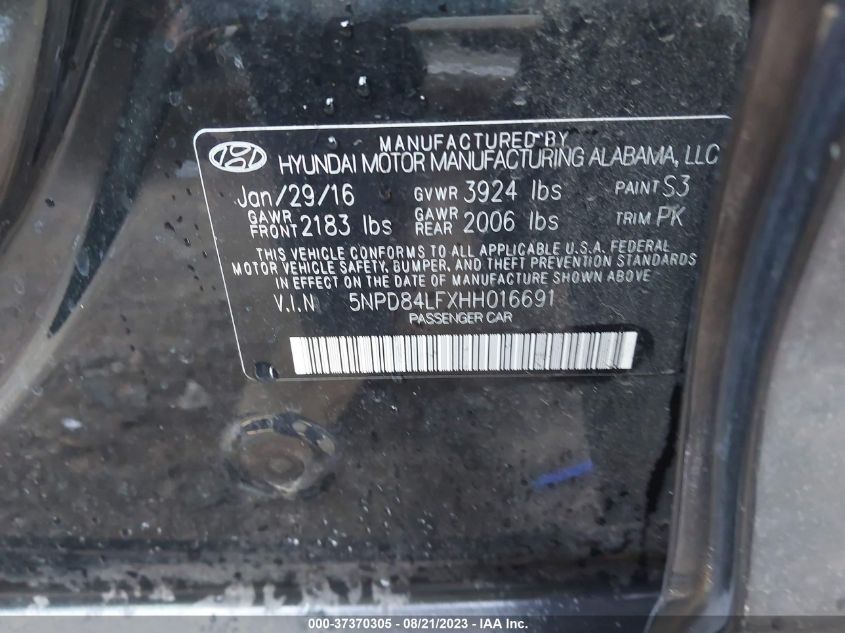 Photo 8 VIN: 5NPD84LFXHH016691 - HYUNDAI ELANTRA 