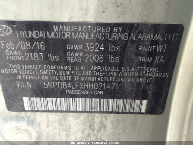 Photo 8 VIN: 5NPD84LFXHH021471 - HYUNDAI ELANTRA 