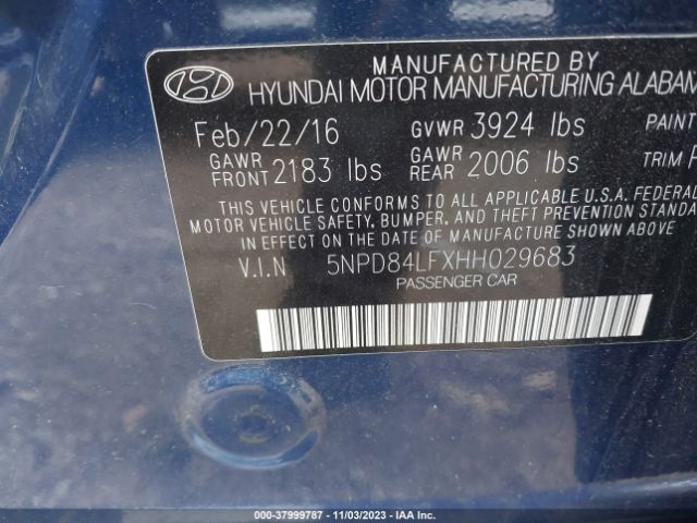 Photo 8 VIN: 5NPD84LFXHH029683 - HYUNDAI ELANTRA 